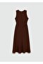 Rochie midi cu cusături decorative - 3