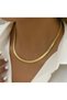 Stainless Steel Italian Crush Chain Gold Women's Necklace - 2