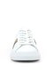 Genuine leather white copper patterned women's daily sneaker shoes - 3