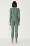 Women's long sleeve collared thermal set 405154 khaki - 7