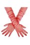 Long Length Red Polka Dot Red Color Adult Tulle Gloves 55 cm