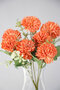 Artificial Flower 7-Branch Garnished Chicory Bunch 35 cm Orange - 2
