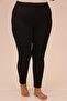 1727 Model - Large Size Black Hijab Swimsuit Set, Long Sleeve and Leaf Pattern - 6