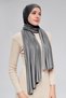 Women's Hijab Luxury Combed Cotton Shawl – Non-Slip, Soft, All-Season Use Shawl Smoked - 5