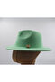 Water Green Metal Button Detailed Panama Sombrero Hat - 2