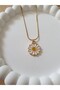 Steel Necklace with Mineli Daisy Figure - 2