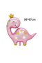 Pink Dinosaur Concept 3 Years Old Balloon Set Cute Pink Dinosaur Birthday Foil Balloon Set - 4