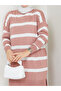 Wonderful Striped Knitwear, Comfortable and Stylish Trousers, Two-Piece Suit - 3