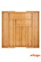 Bamboo Adjustable (Large Size) Drawer Adjustable Spoon Holder 6-8 Compartments, Organizer - 2