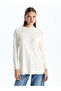 Crew Neck Plain Long Sleeve Women's Knitwear Tunic (W4)