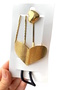 Gold Color Heart Figured Rubber and Wire Buckle Set - 2