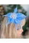 Design Luxury Crystal Pearl with Stone Brooch Feathered Female Child Lohusa Engagement Invitation Crown Blue Crown