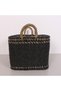 Black Sea Banana Fiber Handmade Large Basket 43X40X42 cm