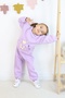Girl's Teddy Bear Toy 3 Thread Ribbed Hooded Tracksuit Set - 2