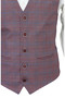 Men's V-Neck Vest Red Plaid 50670 - 4