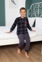 New Season Autumn/Winter Boys' B Patterned Fleece Pajamas Set 4502