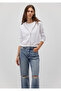 Hooded Zippered White Sweatshirt 1610730-620 - 2