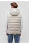 Hooded Beige Puffer Vest Regular Fit / Normal Cut 010442-70144 - 4
