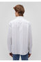 Linen Blend Striped White Shirt Regular Fit 0210843 -85873 - 4