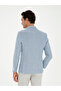 Light Blue Slim Fit Linen Blended Jacket 50284659 -Vr003 - 5