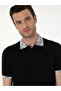 Black Slim Fit Polo Neck Mercerized T-Shirt 50284293-Vr046 - 2