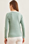Women's Mint Green White Collar Detailed Raised Lycra Blouse Blz- 19002746 - 2