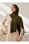 Small Premium Jersey Shawl |   Color: Dark Olive Green |   Dimensions: 150X50 cm |   Hijab - 2