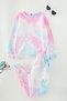 Pink Girl's Tie-Dye Knitted Top and Bottom Set Tkdaw25Au00116 - 2