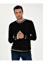 Black Slim Fit Wool Blend Crew Neck Knitwear Sweater 50271571-Vr046 - 3