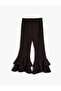 Spanish Leg Trousers Layered Ruffle Detailed Elastic Waist - 2