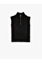 Knitwear Sweater Sleeveless Half Zipper Collar