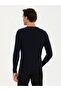 Navy Blue Slim Fit 100% Cotton Crew Neck Knitwear Sweater 50234952-Vr033 - 5