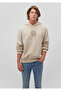 Seal Logo Printed Hooded Beige Sweatshirt 0S10192-70143 - 2