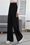 Women's Striped Wide Leg Sweatpants - 2