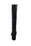 Black Color Suede Side Zipper, Thin Faux Fur Lined Women's Heeled Boots - 8