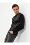 Black Slim Fit Cotton Blend Crew Neck Knitwear Sweater 50258882-Vr046 - 4