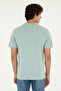 Men's Regular Fit Crew Neck Water Green Basic T-Shirt 50294224-Vr048 - 5