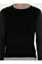 Black Slim Fit Cotton Blend Crew Neck Knitwear Sweater 50272470-Vr046 - 6