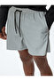 Sports Shorts Bermuda with Drawstring Waist and Parachute Fabric Pocket Detail - 5