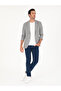 Light Gray Slim Fit Striped Wool Blended Jacket 50284497-Vr001 - 4
