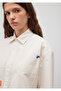 Pocket Detailed Ecru Shirt Oversize / Wide Cut 2210004-80194 - 5