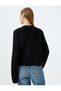 Knitwear Cardigan with Crew Neck, Pocket Detail and Buttons - 4