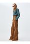 Wide Leg Trousers Pleated High Waist Buttoned Comfortable Fit - 2
