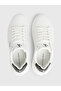 Men's cream - white - red low ankle sports shoes - 5
