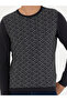 Anthracite Slim Fit 100% Cotton Crew Neck Knitwear Sweater 50234955-Vr006 - 6
