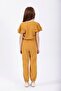 Crew Neck Paca Elasticated Mustard Color Girls' Two-Piece Set - 5