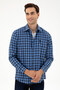 Men's Indigo Long Sleeve Shirt 50296607 -Vr028
