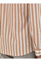 Brown Slim Fit Striped Shirt 50285448-VR029 - 7