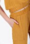 Crew Neck Paca Elasticated Mustard Color Girls' Two-Piece Set - 7