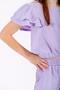 Crew Neck Paca Elastic Lilac Color Girls' Two-Piece Set - 5